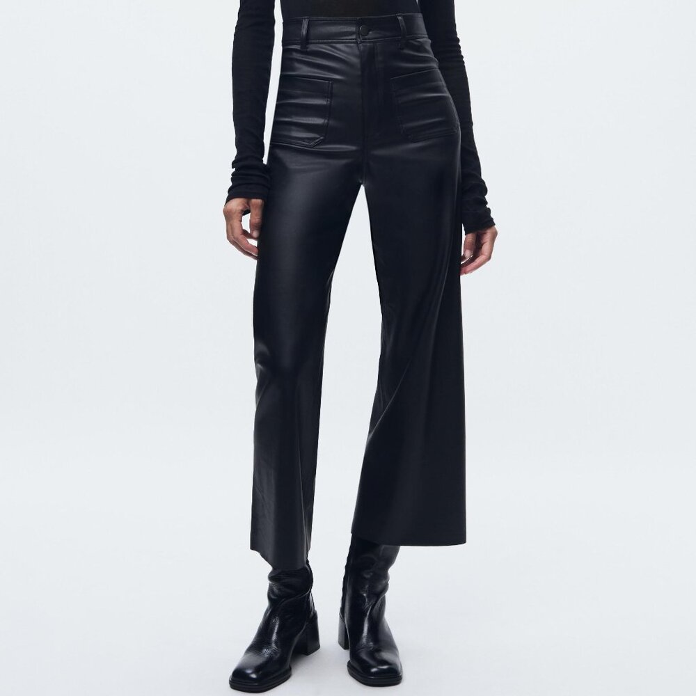 BLOGGER FAVE Zara Marine Straight Leather Pants